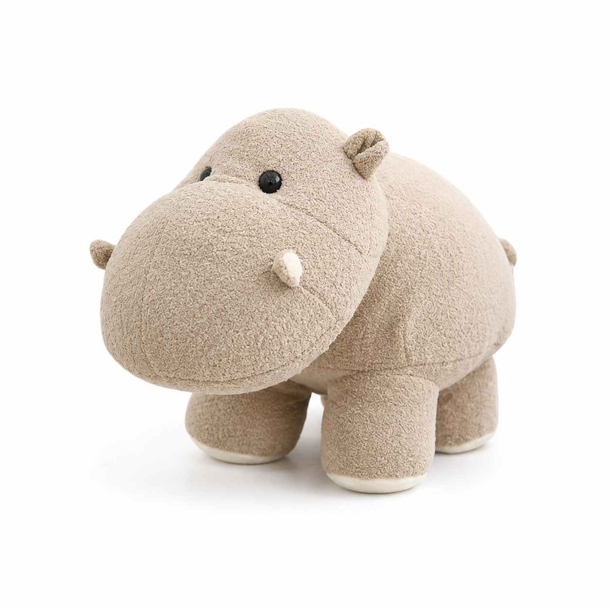 Peluche Hippopotame Debout Beige Quatre Pattes - 20 cm / Gris · 25 cm / Gris · 35 cm / Gris