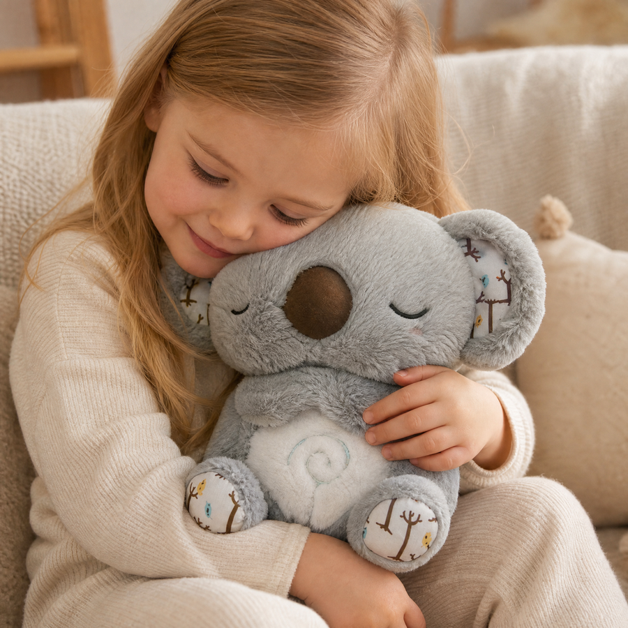 Peluche Koala Apaisante qui Respire avec Musique - Utilisation cosy intérieur