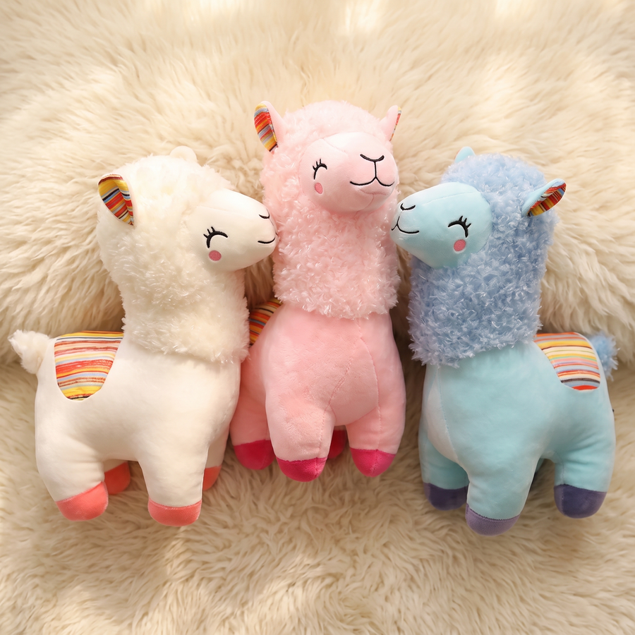 Peluche Lama Colorée à Crinière Frisée - Détail matière