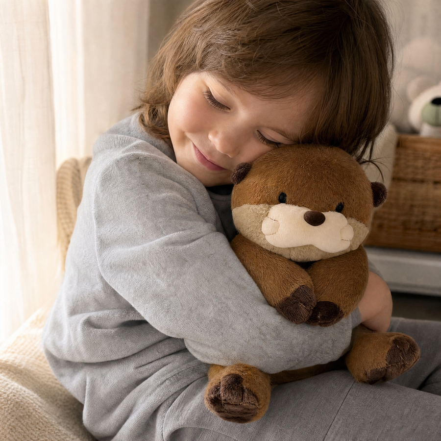 Peluche Loutre Réaliste Marron 27 cm - Utilisation cosy intérieur