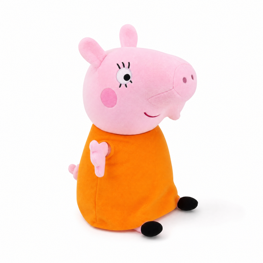 Peluche Maman Pig Peppa Pig 19cm - Fond blanc frontal