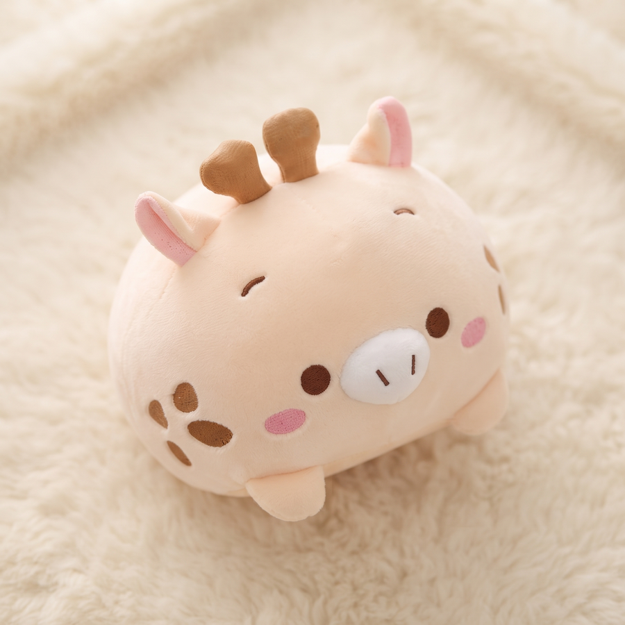 Peluche Oreiller Girafe Rose 20 cm - Détail matière