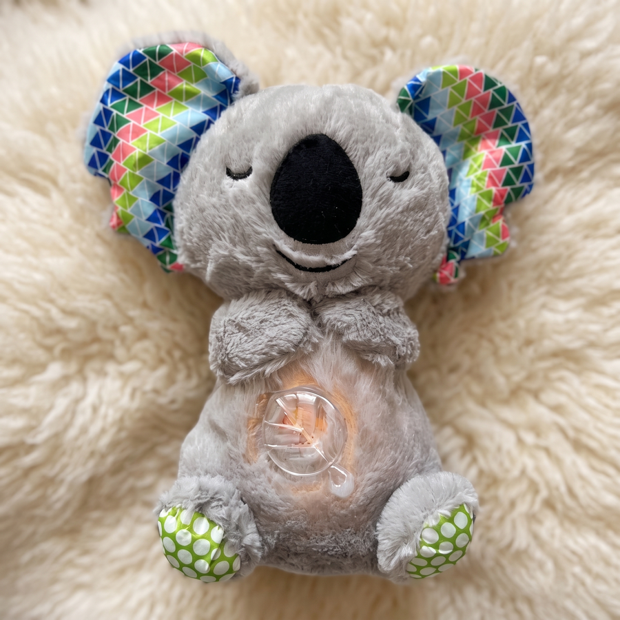 Peluche qui Respire Koala Gris avec Fonction Apaisante - Détail matière