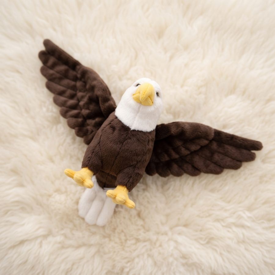 Realistisches Adler Kuscheltier - Détail matière