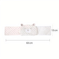 Bouillotte tour de ventre ours micro-ondes - coloris crème, dimensions 63 × 13 cm