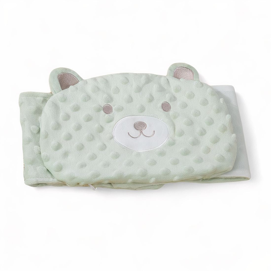 Bouillotte tour de ventre ours micro-ondes - coloris vert, vue de face
