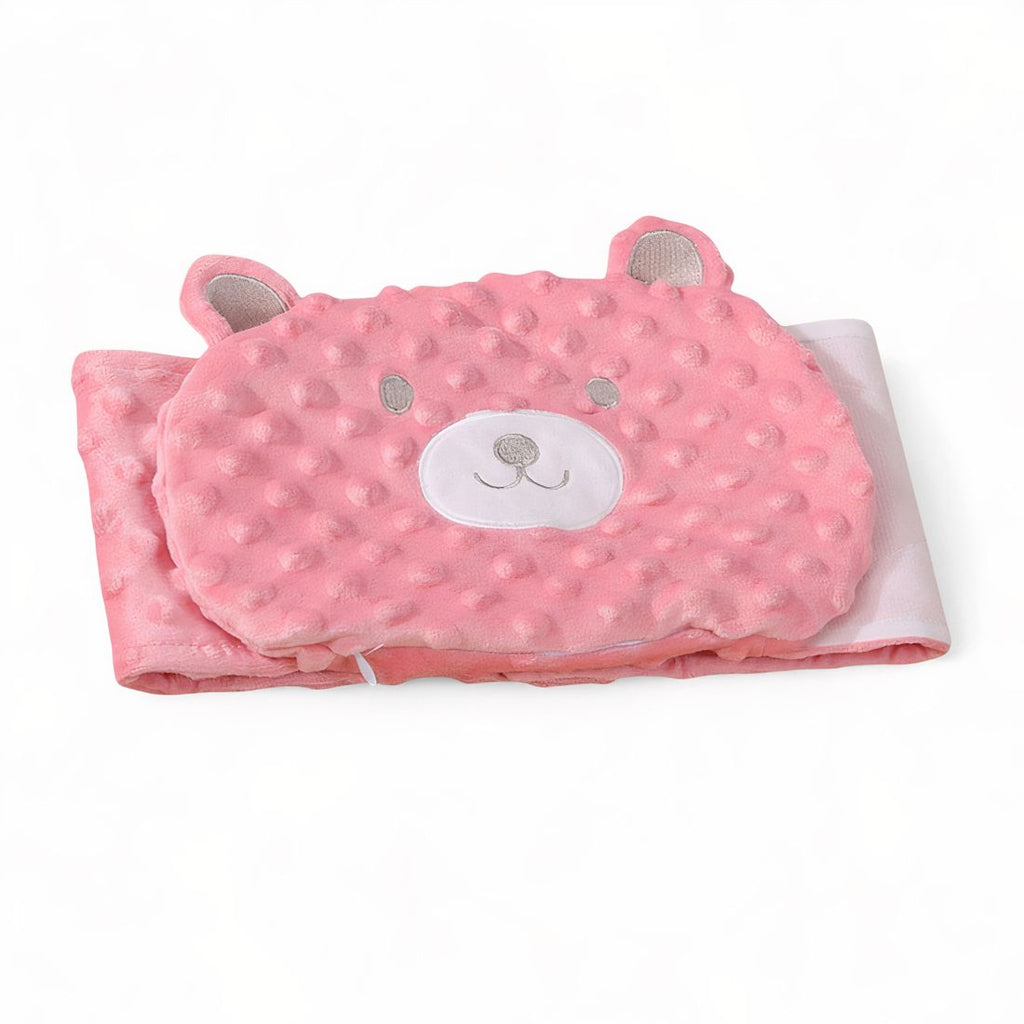 Bouillotte tour de ventre ours micro-ondes - coloris rose, vue de face