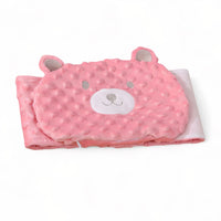 Bouillotte tour de ventre ours micro-ondes - coloris rose, vue de face