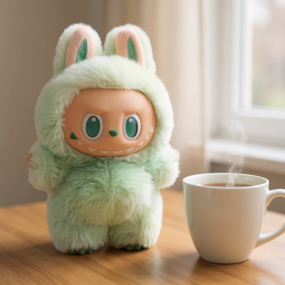 Blind box peluche type Labubu arc-en-ciel (non officiel)