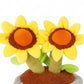 Peluche kawaii fleurs pot en terre