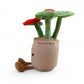 Peluche plante kawaii fleur de lune souriante