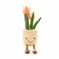 Peluche plante kawaii tulipes en pot