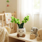 Peluche plante kawaii orchidée douce et colorée
