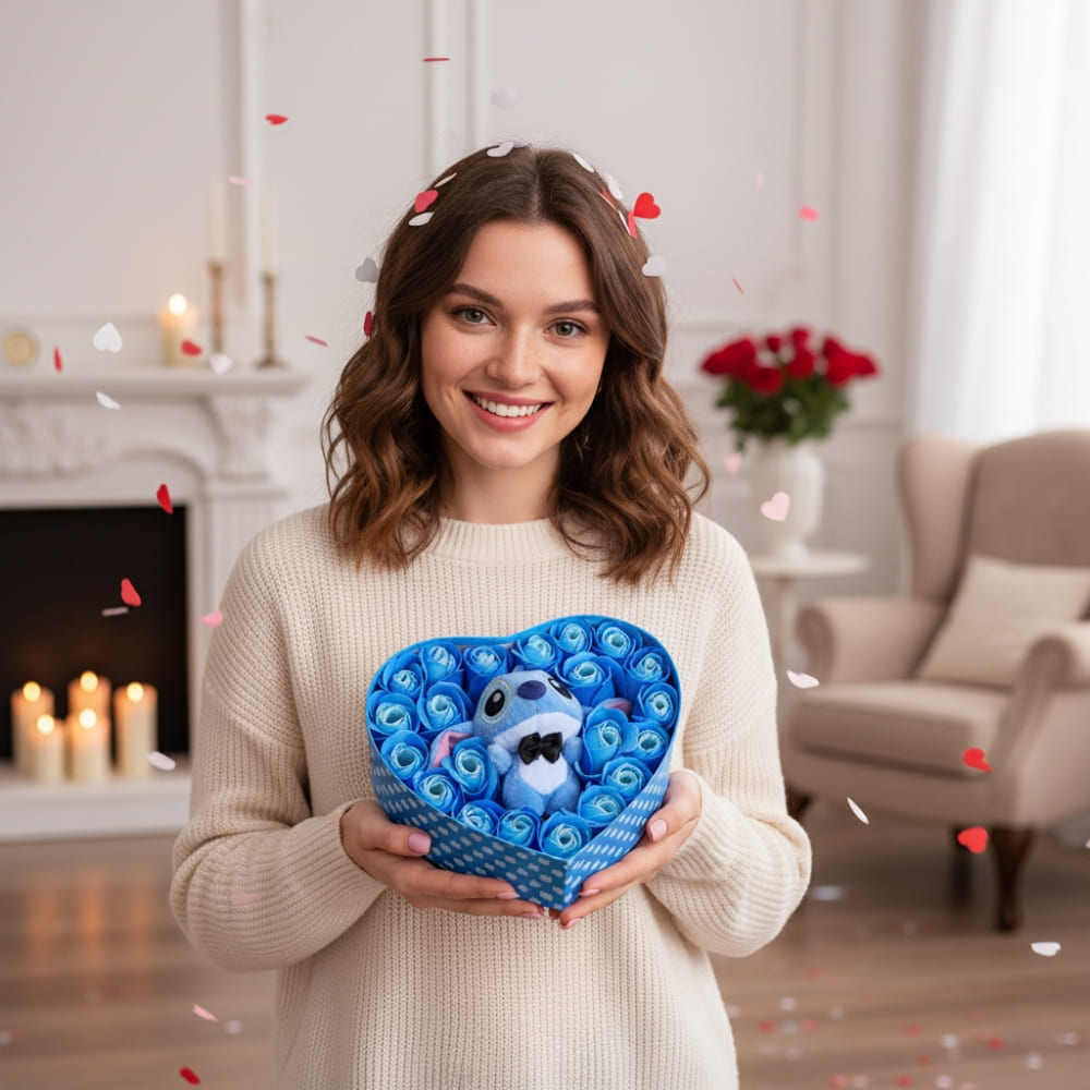 Peluche Stitch coffret amour