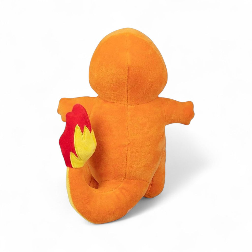 Peluche Pokémon – Salamèche flamboyant - vue de dos avec la queue