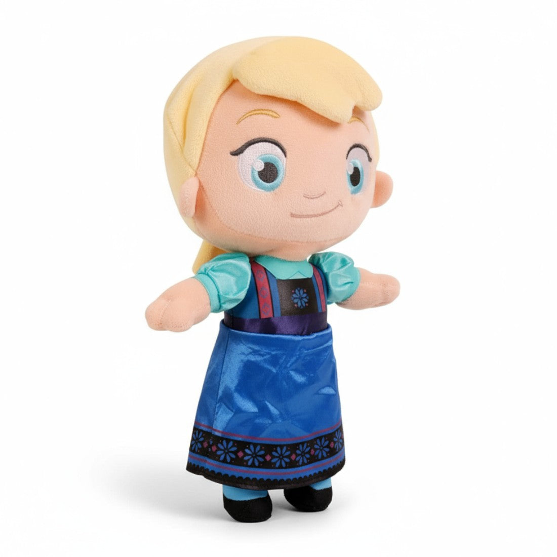 Peluche Reine des Neiges Elsa enfant - vue de face sur fond blanc