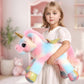 Peluche licorne féerique géante