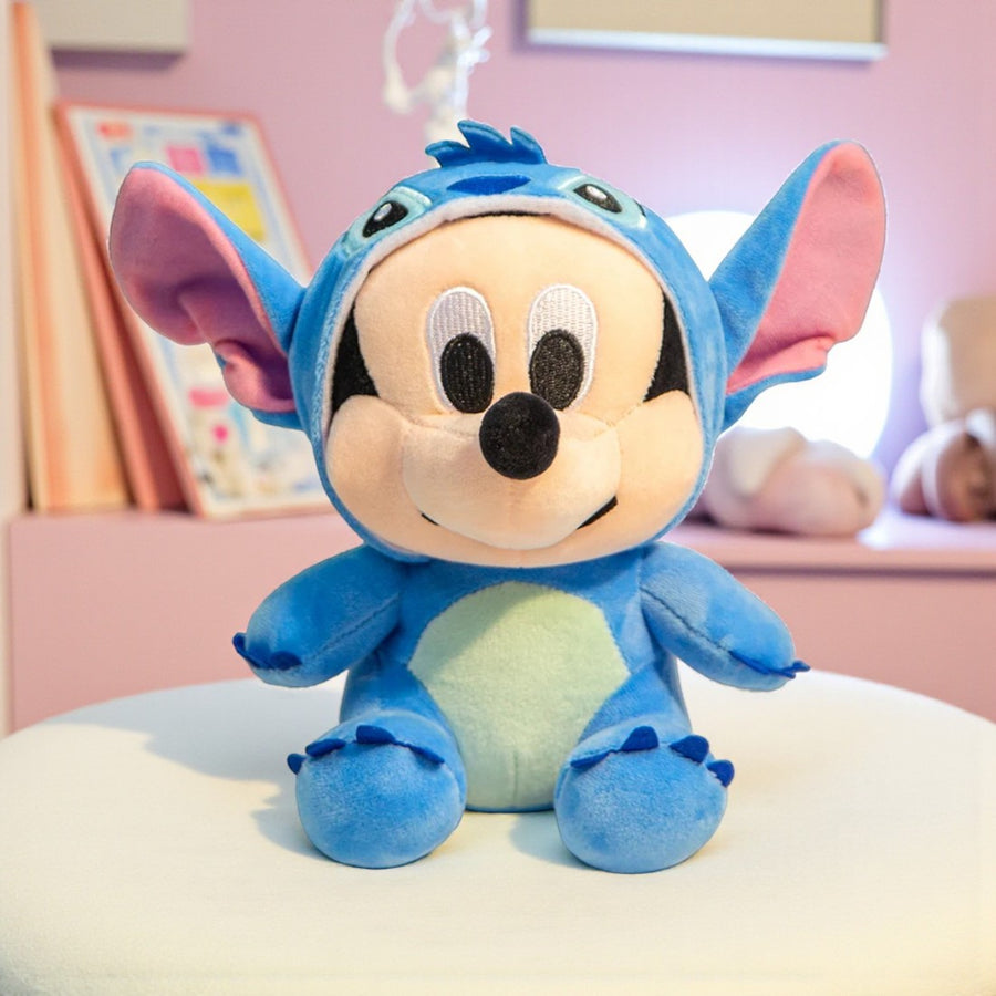 Peluche Disney bébé Mickey déguisé en Stitch