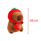 Peluche Capybara avec chapeau et sac légume