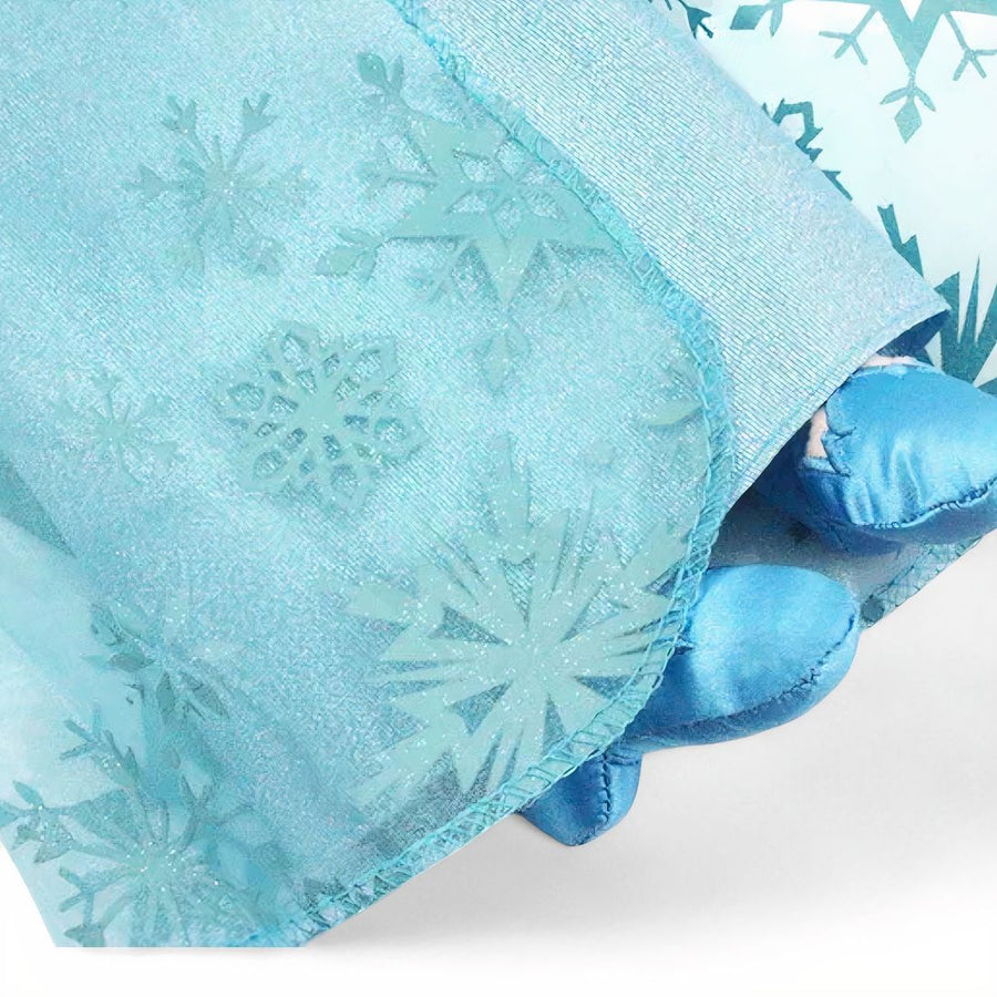 Peluche reine des neiges Elsa 40 cm - gros plan sur le bas de la robe
