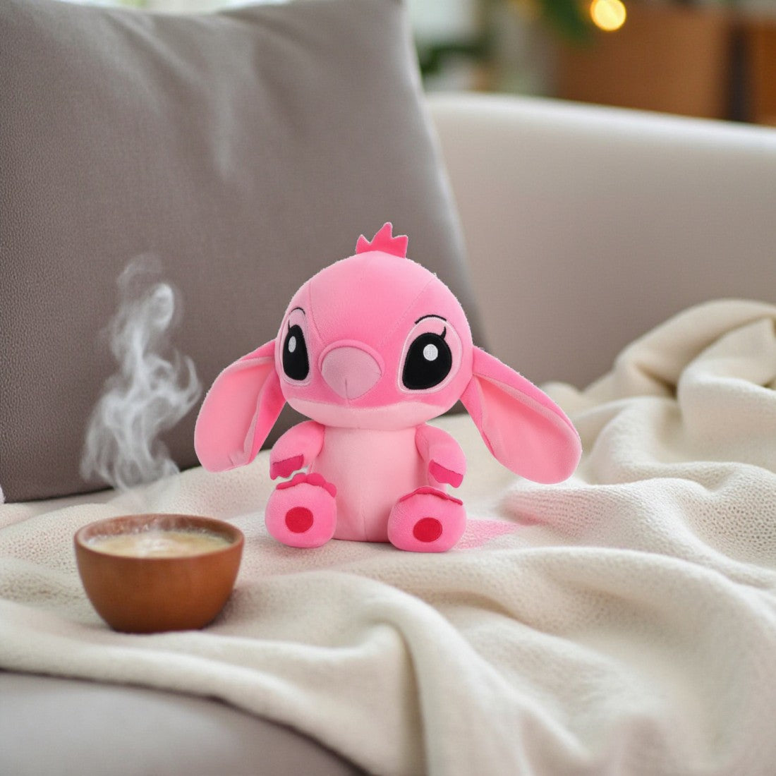 Peluche Angel rose tendre