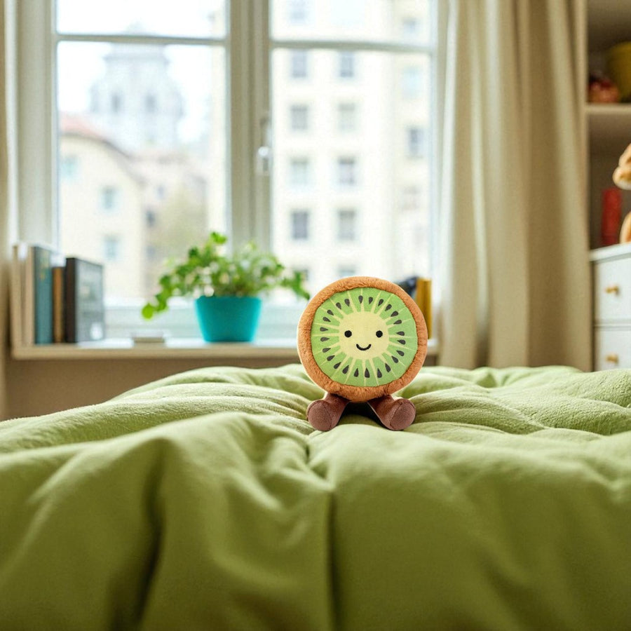 Peluche fruit kawaii kiwi joyeux
