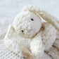 Peluche doudou lapin blanc tout doux pour bébé