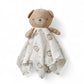 Peluche doudou plat tête ourson pour bébé