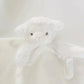 Doudou mouton blanc porte-tétine pour bébé