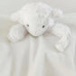 Doudou mouton blanc porte-tétine pour bébé