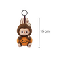 Peluche Halloween type Labubu costume citrouille