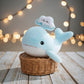 Peluche baleine bleue adorable toute douce