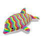 Peluche dauphin géant arc-en-ciel