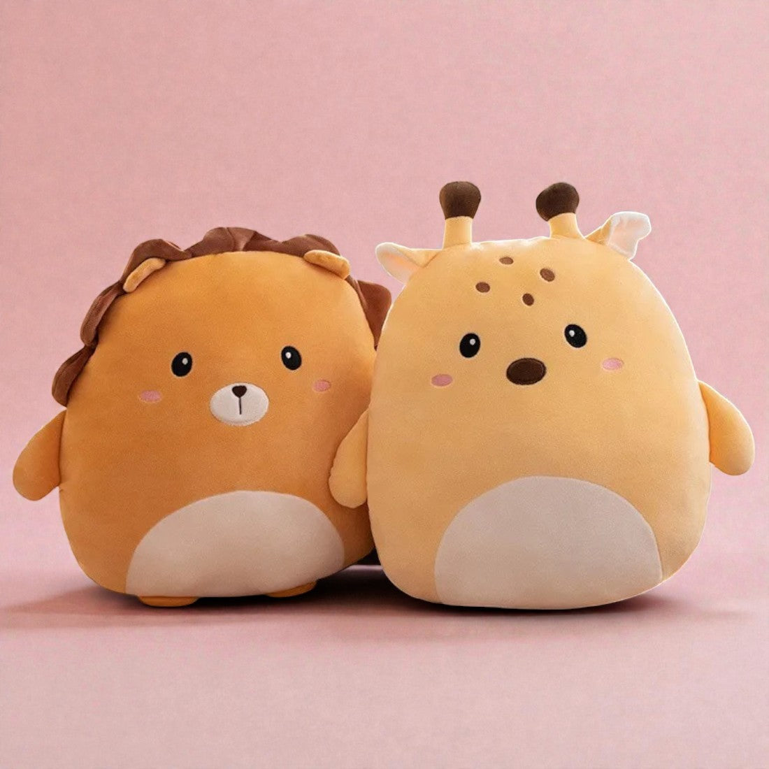 Peluche girafe beige toute douce