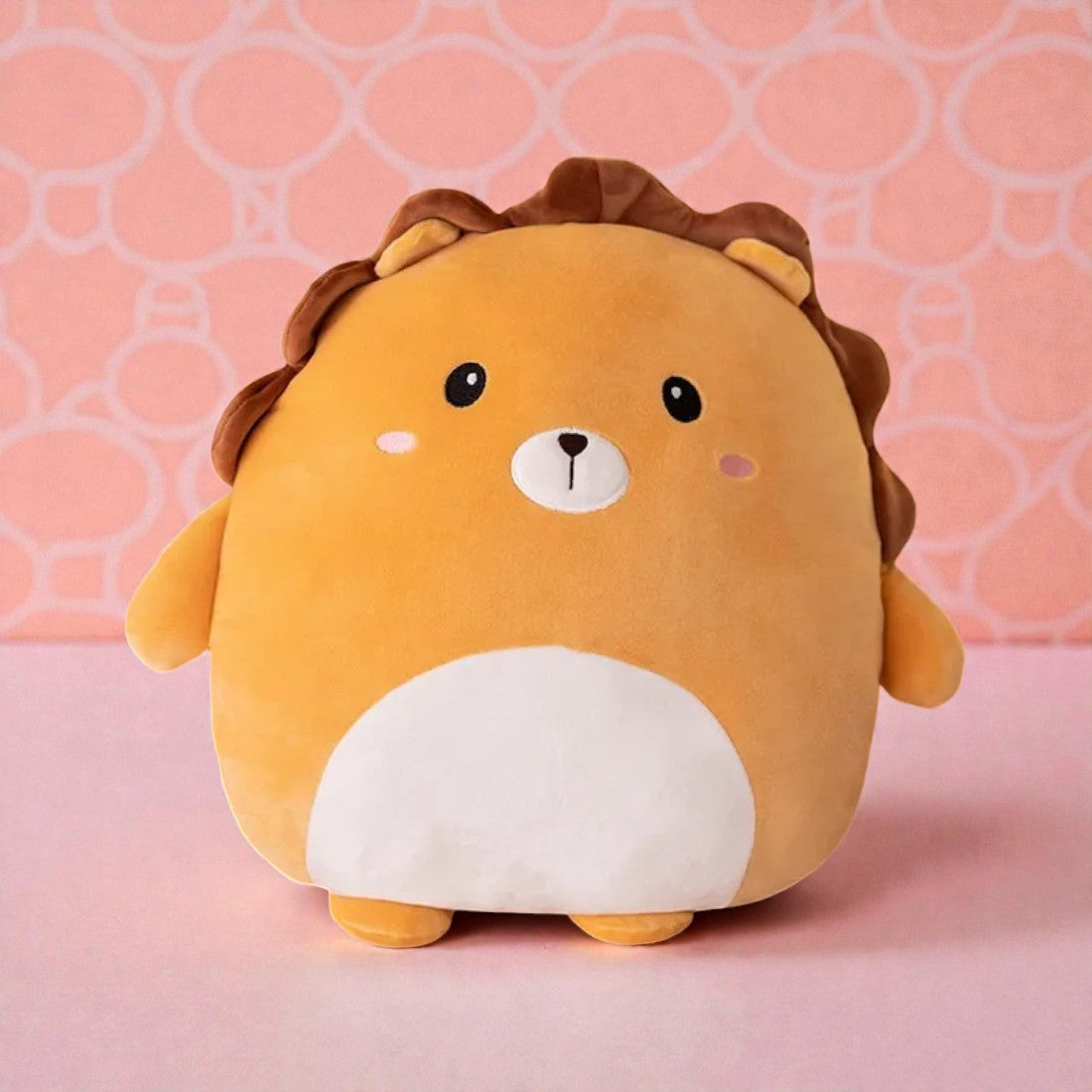 Peluche lion rond tout doux