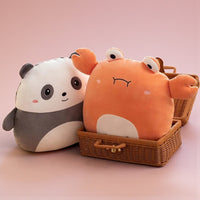 coussin peluche crabe rigolo tout doux