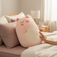 Coussin peluche cochon rose tout doux squishy