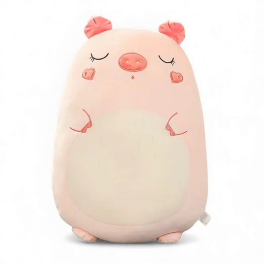 Coussin peluche cochon rose tout doux squishy