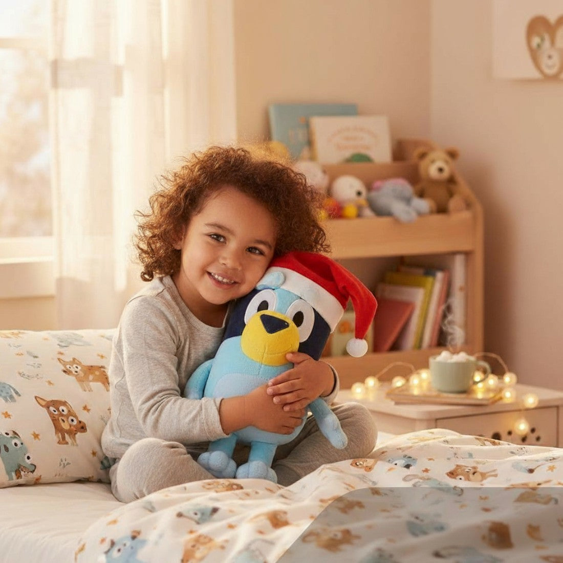Peluche Bluey version Noël
