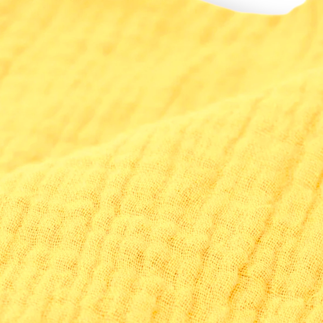 Peluche doudou lion jaune en gaze de coton