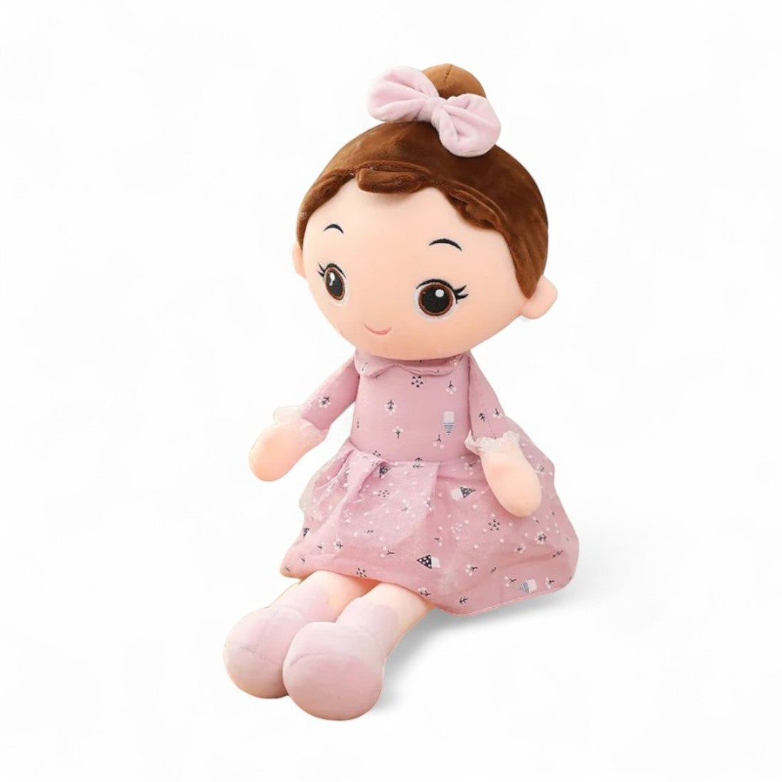 Poupée en peluche petite fille en robe