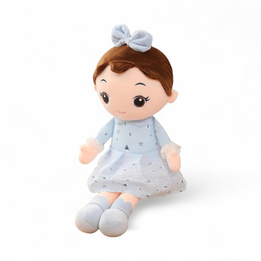 Poupée en peluche petite fille en robe
