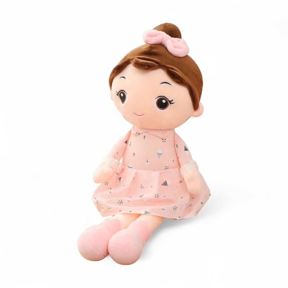 Poupée en peluche petite fille en robe