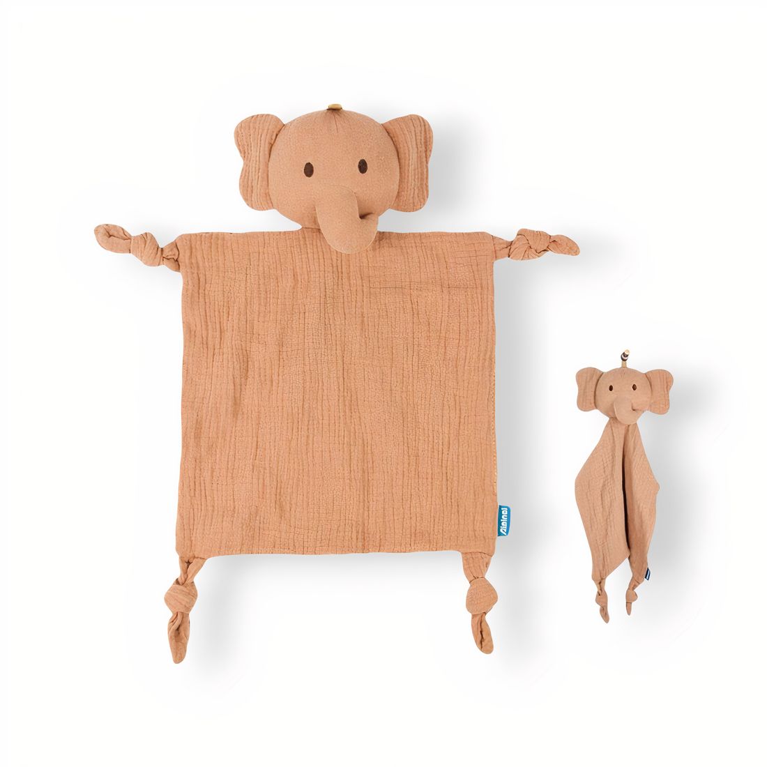 Peluche doudou éléphant en gaze de coton