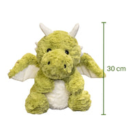 Dragon moelleux en peluche 30 cm - coloris vert avec hauteur de 30 cm