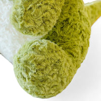 Dragon moelleux en peluche 30 cm - détail des pattes et de la matière