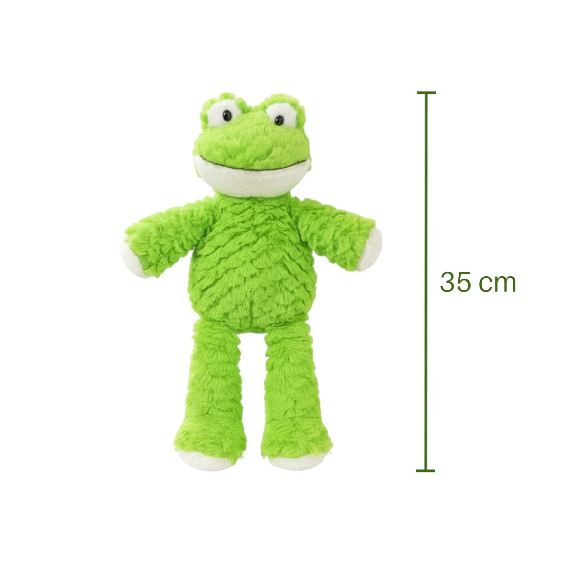 Grenouille verte moelleuse en peluche
