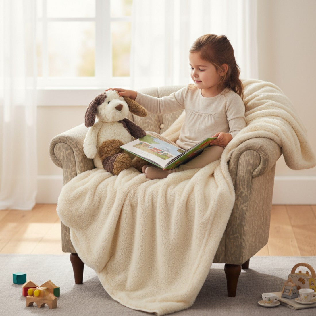 Peluche chien doux et moelleux