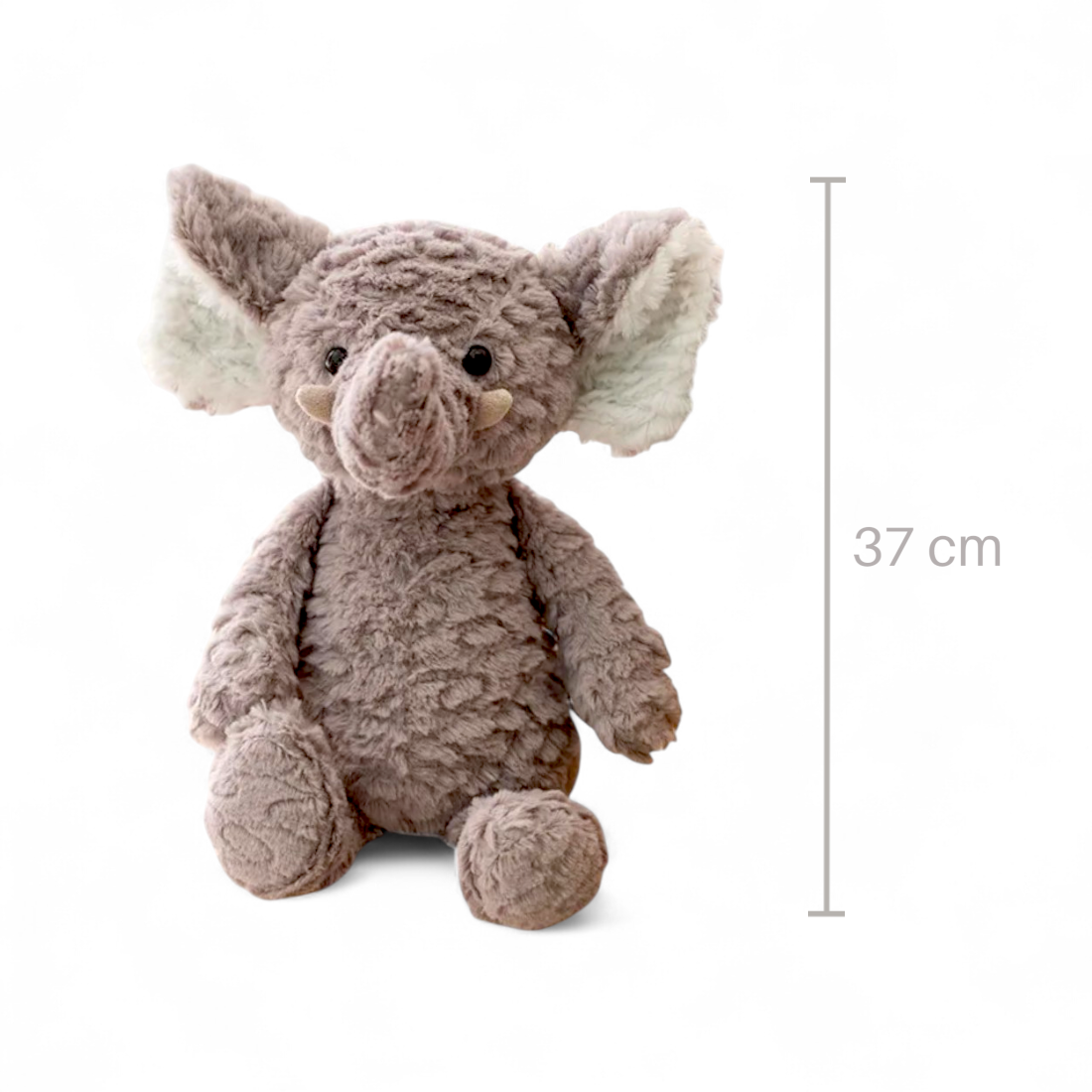 Peluche éléphant gris tout doux