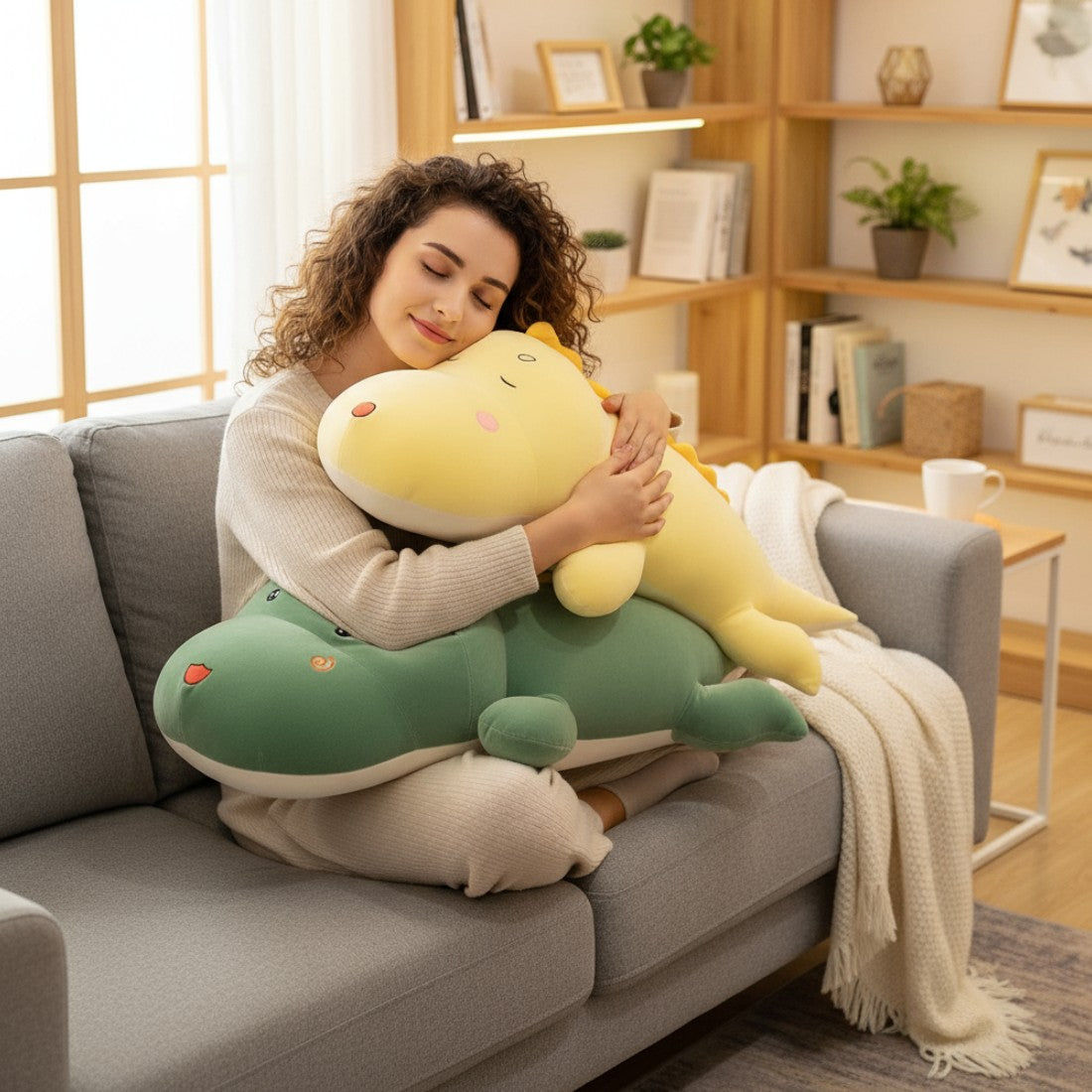 Peluche dino câlin XXL